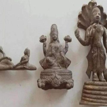 हरियाणा: भगवान विष्णु और देवी लक्ष्मी की 400 साल पुरानी कांस्य मूर्तियां मिलीं